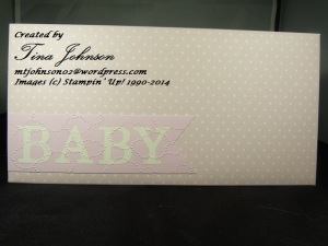 ESAD mystery box baby card - envelope