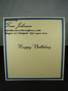 Mal's TARDIS birthday card - inside