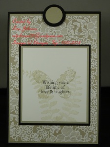 Butterfly Basics Framelits card - inside